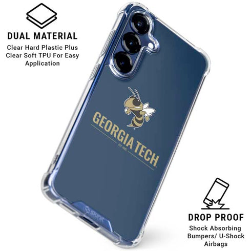 Georgia Institute of Technology Est 1885 Navy Galaxy S25 Clear Case