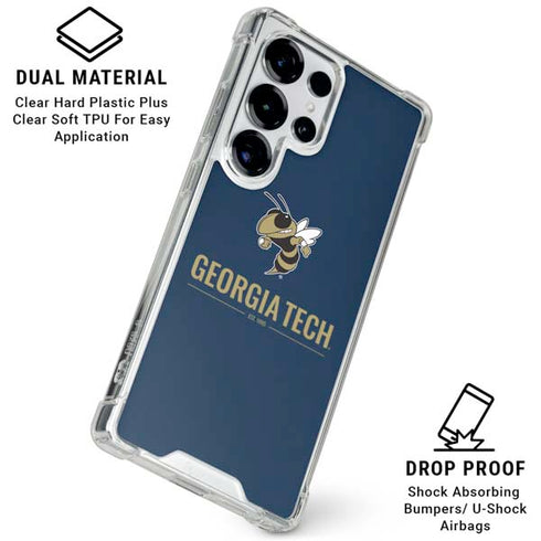 Georgia Institute of Technology Est 1885 Navy Galaxy S25 Ultra Clear Case