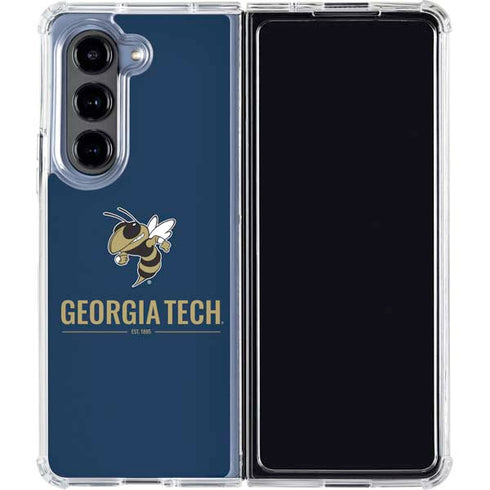 Georgia Institute of Technology Est 1885 Navy Galaxy Z Fold5 5G Clear Case