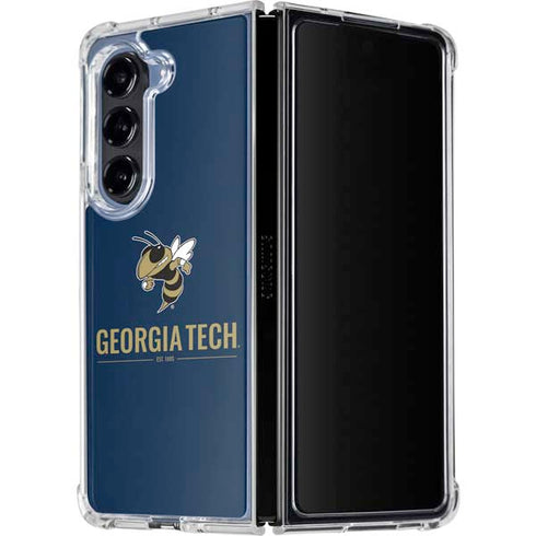 Georgia Institute of Technology Est 1885 Navy Galaxy Z Fold5 5G Clear Case
