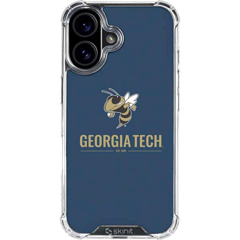 Georgia Institute of Technology Est 1885 Navy iPhone 16 Plus Clear Case