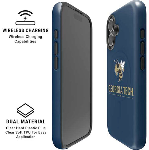 Georgia Institute of Technology Est 1885 Navy iPhone 16 Plus Magsafe Impact Case