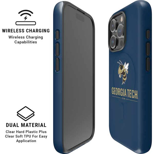 Georgia Institute of Technology Est 1885 Navy iPhone 16 Pro Magsafe Impact Case