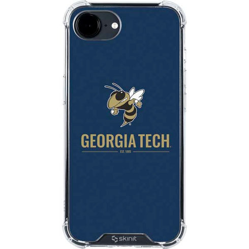 Georgia Institute of Technology Est 1885 Navy iPhone 16e Clear Case