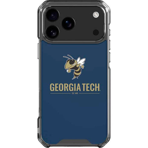Georgia Institute of Technology Est 1885 Navy iPhone 17 Pro Max Clear Case