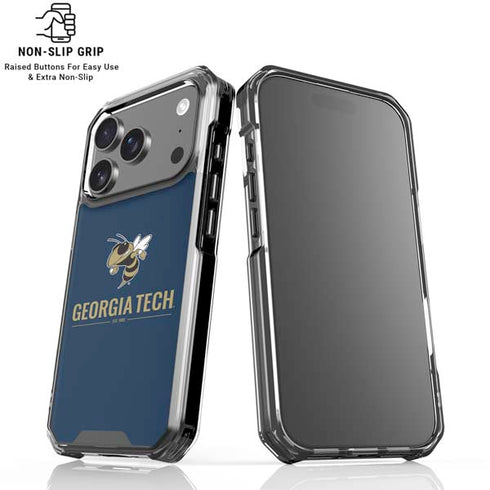 Georgia Institute of Technology Est 1885 Navy iPhone 17 Pro Max Clear Case