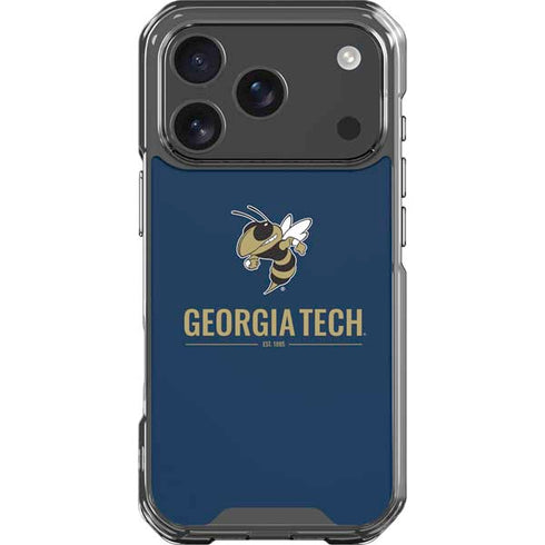 Georgia Institute of Technology Est 1885 Navy iPhone 18 Pro Clear Case