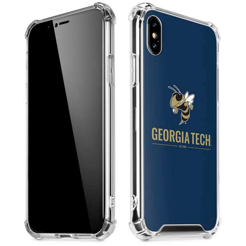 Georgia Institute of Technology Est 1885 Navy iPhone X/XS Clear Case