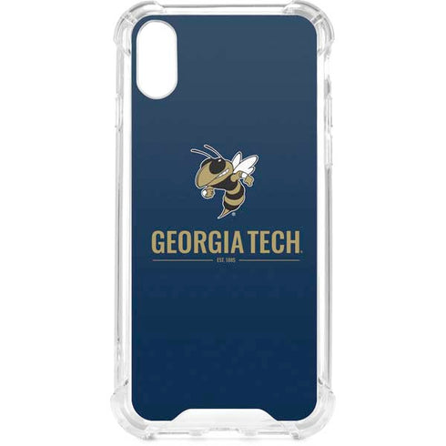 Georgia Institute of Technology Est 1885 Navy iPhone XS Clear Case