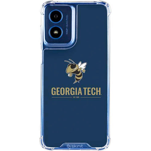 Georgia Institute of Technology Est 1885 Navy Moto G Play 4G (2024) Clear Case
