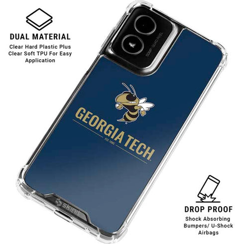 Georgia Institute of Technology Est 1885 Navy Moto G Power 5G (2024) Clear Case