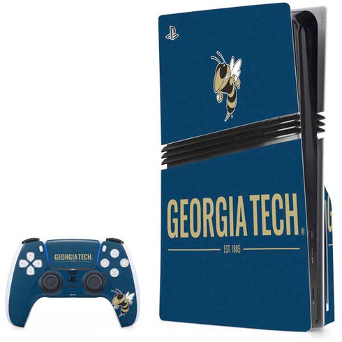 Georgia Institute of Technology Est 1885 Navy PS5 Pro Disk Bundle Skin