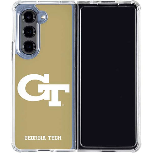 Georgia Institute of Technology Gold GT Galaxy Z Fold5 5G Clear Case