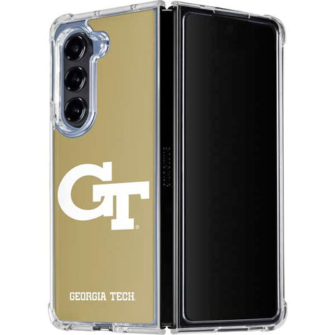 Georgia Institute of Technology Gold GT Galaxy Z Fold5 5G Clear Case