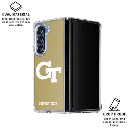 Georgia Institute of Technology Gold GT Galaxy Z Fold6 Clear Case