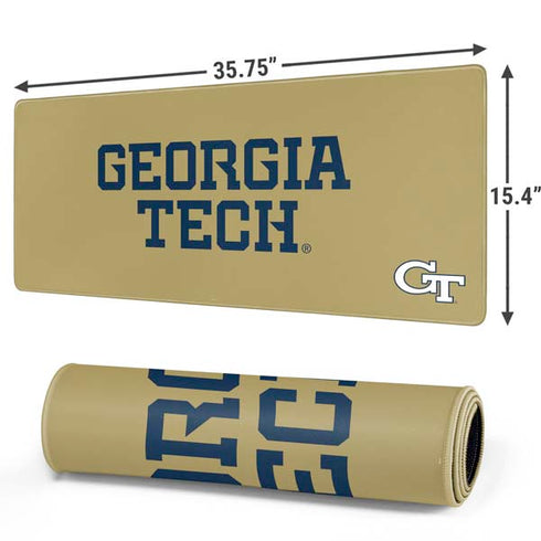 Georgia Institute of Technology LogoType Gold Gaming Mouse Pad