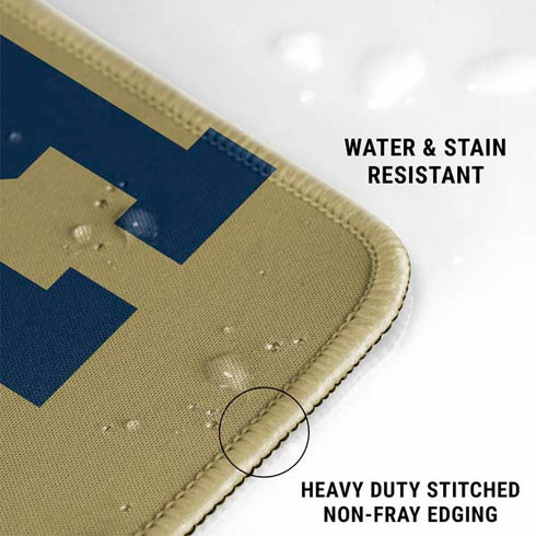 Georgia Institute of Technology LogoType Gold Gaming Mouse Pad