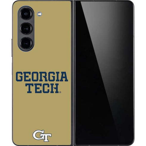 Georgia Institute of Technology LogoType Gold Galaxy Z Fold5 5G Skin