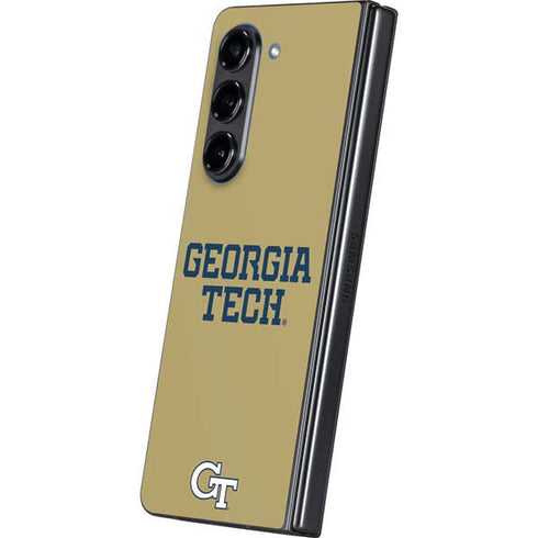 Georgia Institute of Technology LogoType Gold Galaxy Z Fold5 5G Skin