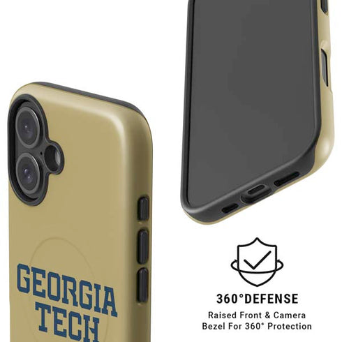 Georgia Institute of Technology LogoType Gold iPhone 16 Magsafe Impact Case