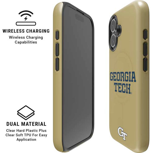Georgia Institute of Technology LogoType Gold iPhone 16 Plus Magsafe Impact Case