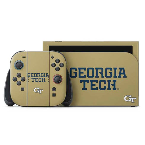 Georgia Institute of Technology LogoType Gold Nintendo Switch 2 (2025) with Joy-Con Skin