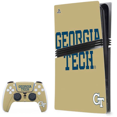 Georgia Institute of Technology LogoType Gold PS5 Pro Bundle Skin
