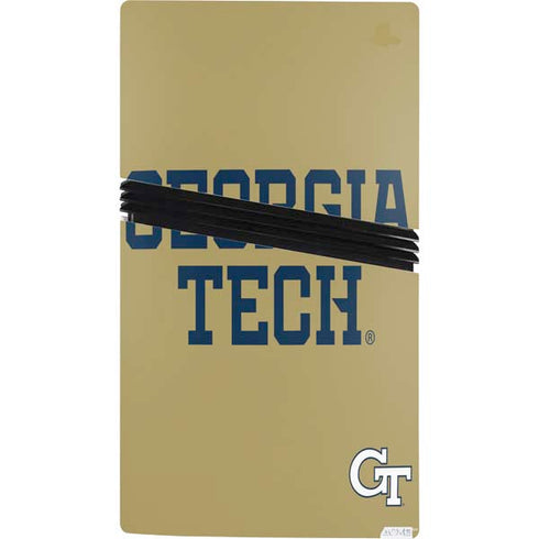 Georgia Institute of Technology LogoType Gold PS5 Pro Console Skin