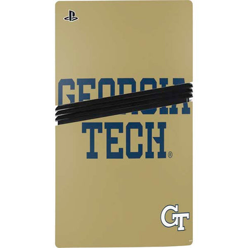 Georgia Institute of Technology LogoType Gold PS5 Pro Disk Bundle Skin