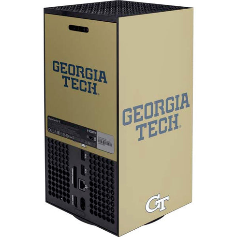 Georgia Institute of Technology LogoType Gold XBox Series X Digital Edition Console Skin