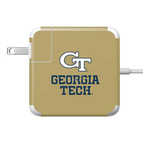 Georgia Institute of Technology Gold LogoType GT 85W Power Adapter (15 and 17 inch MacBook Pro Charger) Skin