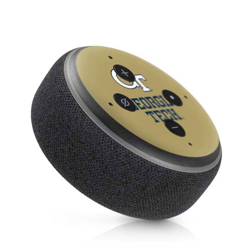 Georgia Institute of Technology Gold LogoType GT Amazon Echo Dot Skin