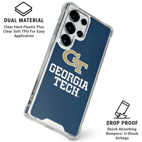 Georgia Institute of Technology GT Blue Galaxy S25 Ultra Clear Case