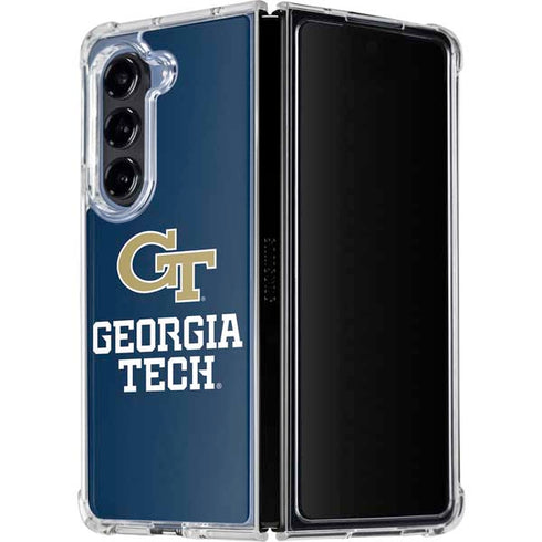 Georgia Institute of Technology GT Blue Galaxy Z Fold5 5G Clear Case