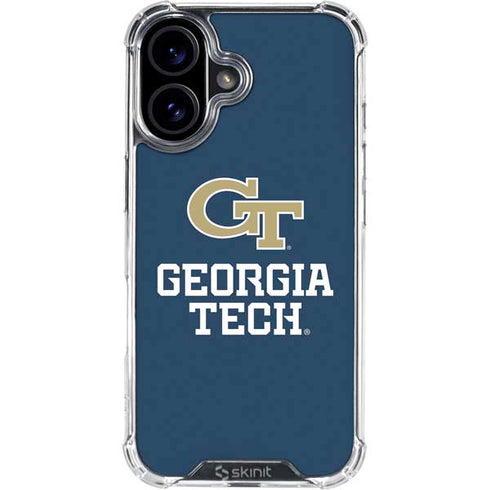 Georgia Institute of Technology GT Blue iPhone 16 Plus Clear Case