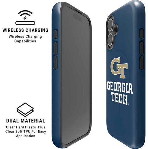 Georgia Institute of Technology GT Blue iPhone 16 Plus Magsafe Impact Case