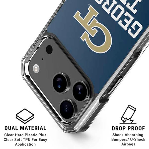 Georgia Institute of Technology GT Blue iPhone 18 Pro Clear Case