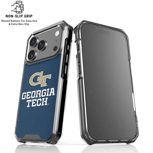 Georgia Institute of Technology GT Blue iPhone 18 Pro Clear Case