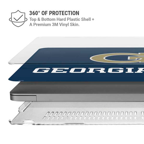 Georgia Institute of Technology GT Blue MacBook Pro 14in (2021-24) Case plus Skin
