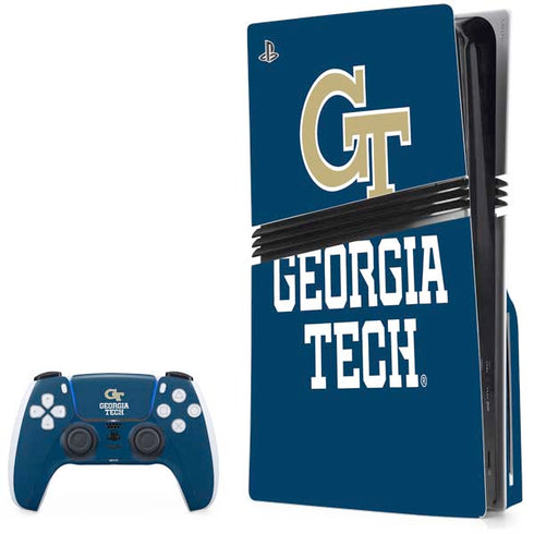 Georgia Institute of Technology GT Blue PS5 Pro Disk Bundle Skin