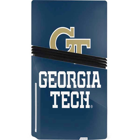 Georgia Institute of Technology GT Blue PS5 Pro Disk Console Skin