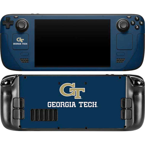 Georgia Institute of Technology GT Blue Steam Deck Handheld Gaming Computer OLED Skin