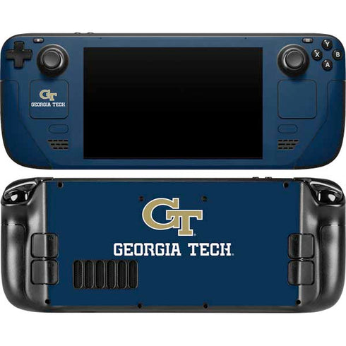 Georgia Institute of Technology GT Blue Steam Deck Handheld Gaming Computer Skin