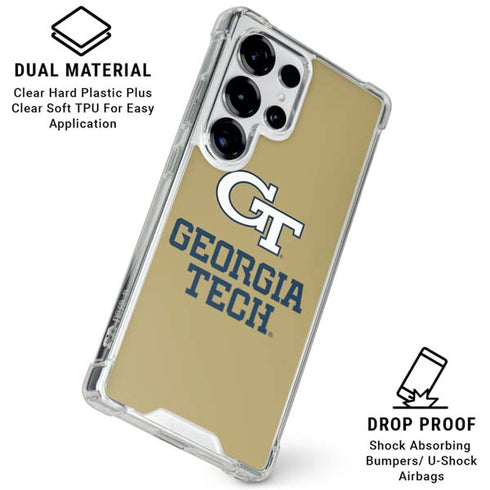 Georgia Institute of Technology Gold LogoType GT Galaxy S26 Ultra Clear Case