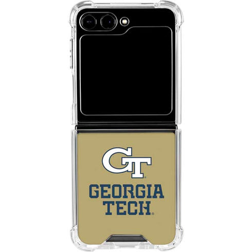 Georgia Institute of Technology Gold LogoType GT Galaxy Z Flip6 Clear Case