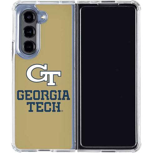 Georgia Institute of Technology Gold LogoType GT Galaxy Z Fold5 5G Clear Case