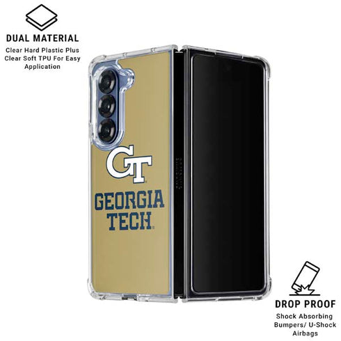 Georgia Institute of Technology Gold LogoType GT Galaxy Z Fold7 Clear Case