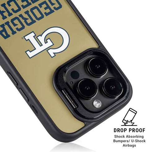 Georgia Institute of Technology Gold LogoType GT iPhone 14 Pro Kickstand Case