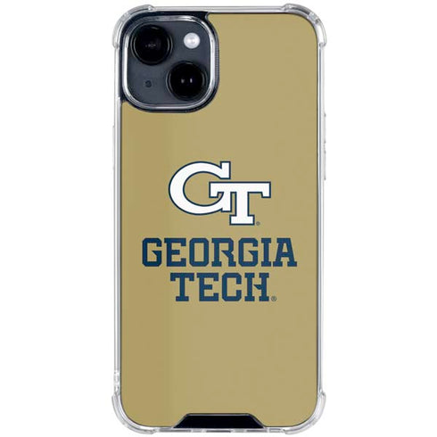Georgia Institute of Technology Gold LogoType GT iPhone 15 Clear Case