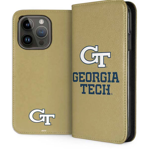 Georgia Institute of Technology Gold LogoType GT iPhone 15 Pro Folio Case